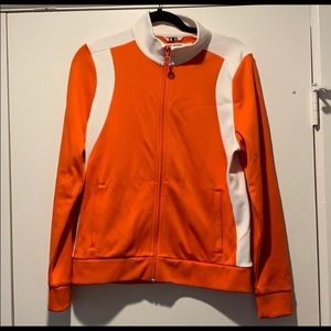 TORY SPORT Vibrant Orange Color Block Track Jacket